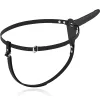 FETISH SUBMISSIVE HARNESS – Szilikon felcsatolható vibrátor, fekete, 15 cm