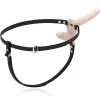 FETISH SUBMISSIVE HARNESS – Dupla behatolásos felcsatolható vibrátor, natúr
