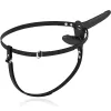 FETISH SUBMISSIVE HARNESS – Dupla behatolásos felcsatolható vibrátor, fekete