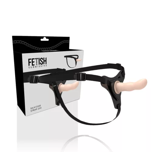 FETISH SUBMISSIVE HARNESS – Szilikon G-pont felcsatolható dildó, 12,5 cm