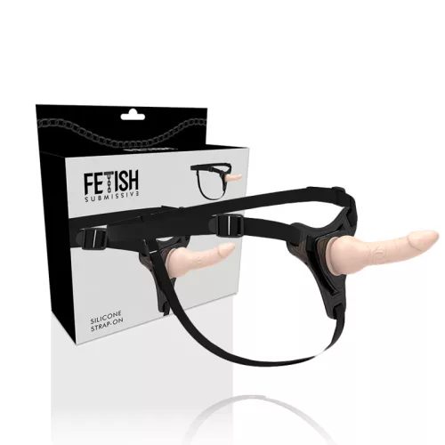 FETISH SUBMISSIVE HARNESS – Realisztikus szilikon felcsatolható dildó, 16 cm