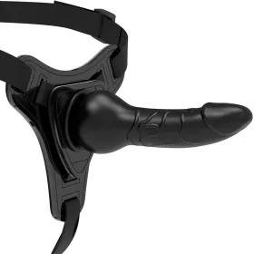   FETISH SUBMISSIVE HARNESS – Realisztikus szilikon felcsatolható dildó, fekete, 16 cm