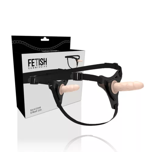 FETISH SUBMISSIVE HARNESS – Realisztikus szilikon felcsatolható dildó, 12,5 cm