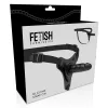 FETISH SUBMISSIVE HARNESS – Realisztikus szilikon felcsatolható dildó, fekete, 15 cm