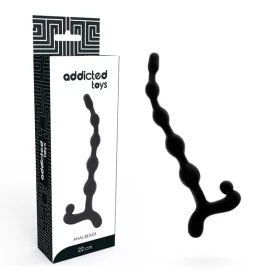 ADDICTED TOYS - 22 cm-es fekete anális gyöngylánc