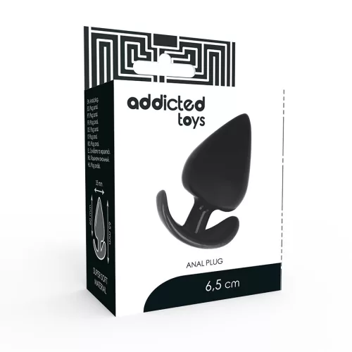 ADDICTED TOYS – Anális dugó, fekete, 6,5 cm