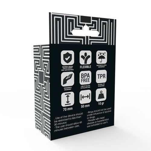 ADDICTED TOYS – POTENZ - Prémium fekete péniszgyűrű