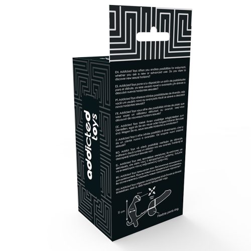 ADDICTED TOYS – Vibrációs anál plug pénisz- és heregyűrűvel, fekete