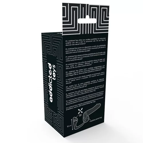 ADDICTED TOYS – Anál plug péniszgyűrűvel, fekete