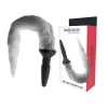 DARKNESS – Szilikon anál plug szürke farokkal, 12 cm