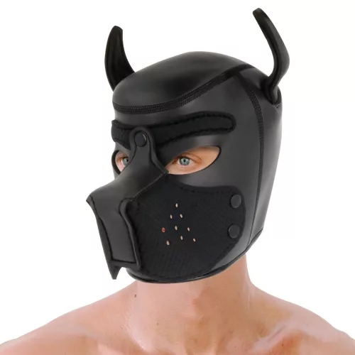 DARKNESS – Neoprén kutyamaszk kivehető pofával, 58,5–61 cm kerület