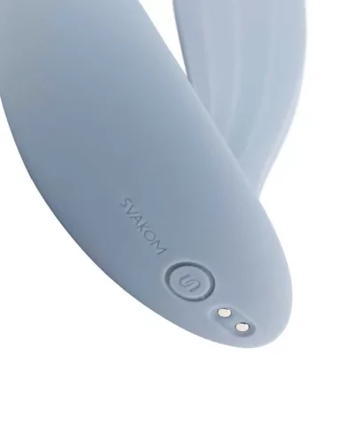 SVAKOM – Erica app vezérlésű viselhető vibrátor, újratölthető, kékesszürke
