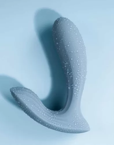 SVAKOM – Erica app vezérlésű viselhető vibrátor, újratölthető, kékesszürke