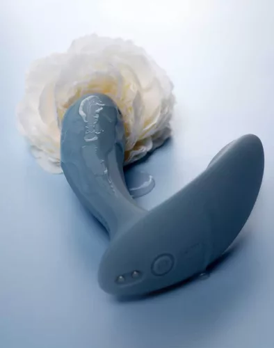 SVAKOM – Erica app vezérlésű viselhető vibrátor, újratölthető, kékesszürke