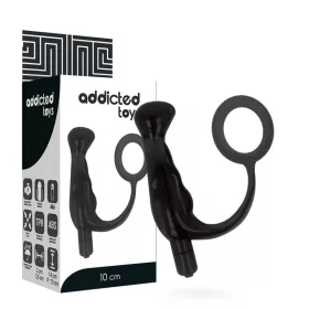  ADDICTED TOYS – Prosztata vibrátor, rugalmas péniszgyűrűvel, 10 cm