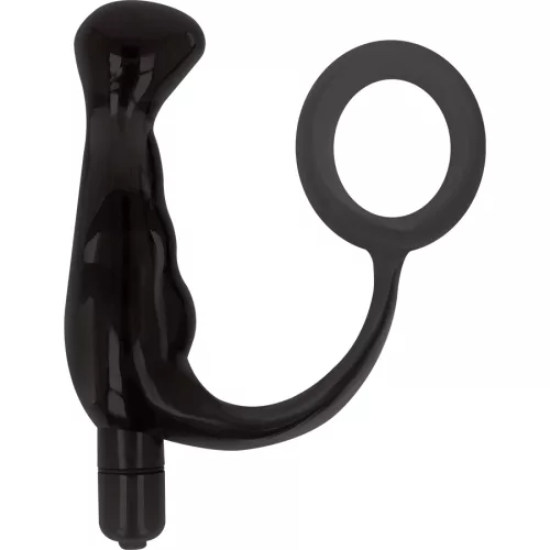 ADDICTED TOYS – Prosztata vibrátor, rugalmas péniszgyűrűvel, 10 cm