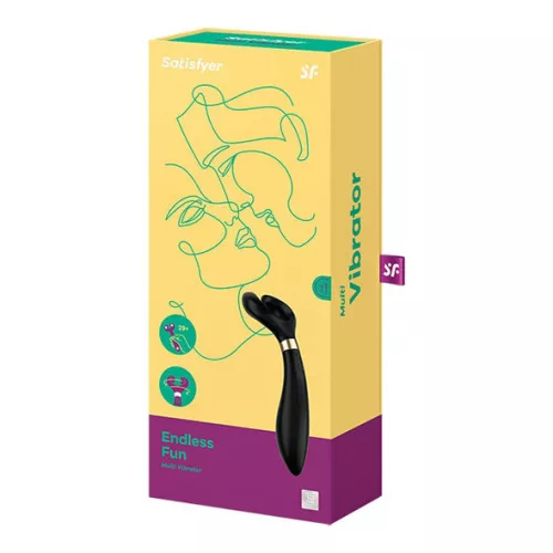 SATISFYER – Partner Multifun 3 újratölthető multifunkciós párvibrátor, fekete