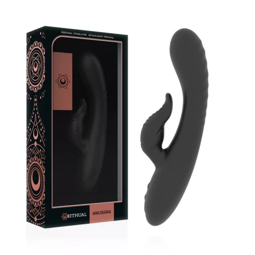 RITHUAL – Anusara vibrátor G-pont és csikló stimulátorral, újratölthető, fekete