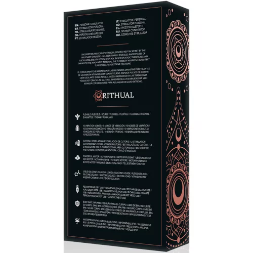 RITHUAL – Anusara vibrátor G-pont és csikló stimulátorral, újratölthető, fekete