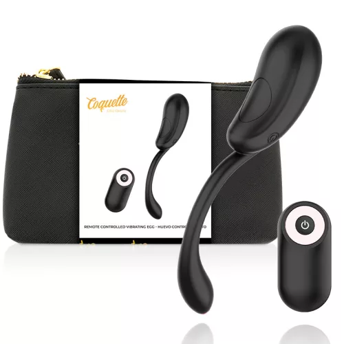 COQUETTE CHIC DESIRE – Távirányítós vibrációs tojás, újratölthető, fekete/arany