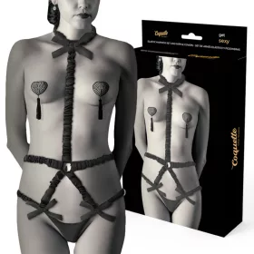   COQUETTE CHIC DESIRE - Fekete elasztikus hám és mellbimbótapasz