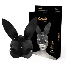   COQUETTE CHIC DESIRE – Bőrhatású nyuszifüles álarc, fekete