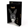 COQUETTE CHIC DESIRE – Bőrhatású nyuszifüles álarc, fekete