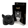 COQUETTE CHIC DESIRE – Bőrhatású macskafüles álarc, fekete 2