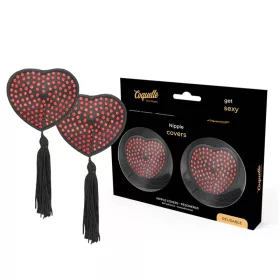   COQUETTE CHIC DESIRE – Mellbimbótapasz, szív alakú, fekete–piros