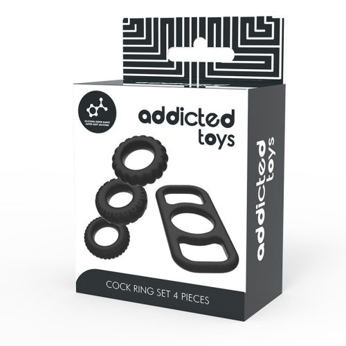 ADDICTED TOYS – Péniszgyűrű szett, 4 darabos
