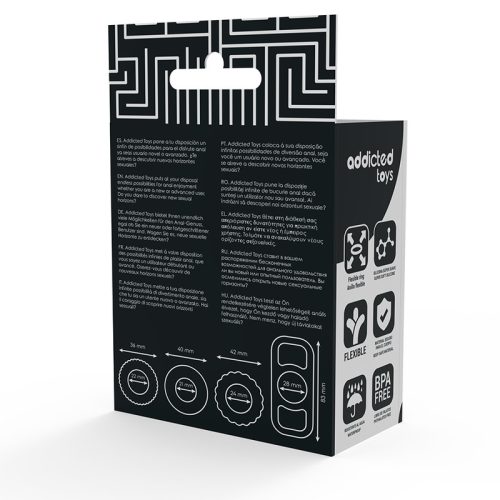 ADDICTED TOYS – Péniszgyűrű szett, 4 darabos