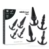 ADDICTED TOYS – 4 darabos flexibilis anál plug szett, fekete