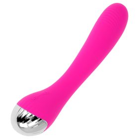   OHMAMA – Flexible G-pont vibrátor, 10 rezgésmód, újratölthető, rózsaszín, 19 cm