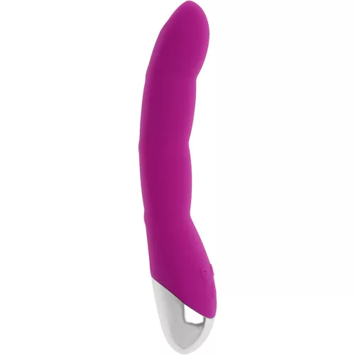 OHMAMA – Ívelt G-pont vibrátor, 6 rezgésmód és 6 sebesség, újratölthető, lila, 21,5 cm