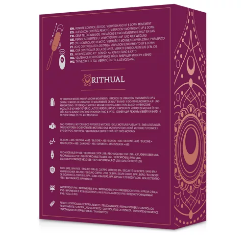 RITHUAL – Reva újratölthető vibrációs tojás, fel-le mozgás, távirányítós