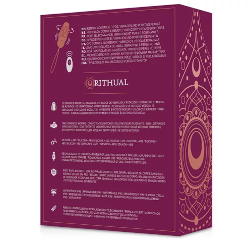RITHUAL – Sita újratölthető forgó vibrációs tojás, távirányítós