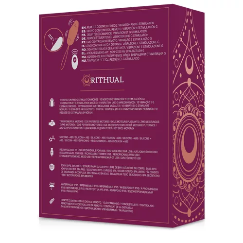 RITHUAL – Priya újratölthető vibrációs tojás, G-pont stimulációval, távirányítós