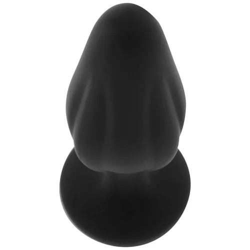 OHMAMA – Szilikon anál plug tapadókoronggal, fekete, 12 x 4,2 cm
