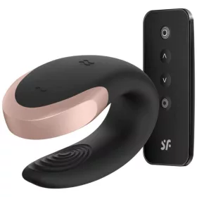   SATISFYER - Double Love luxus párvibrátor távirányítóval, újratölthető, fekete