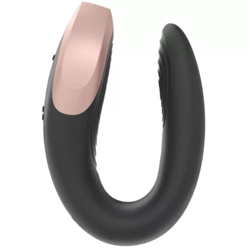SATISFYER - Double Love luxus párvibrátor távirányítóval, újratölthető, fekete