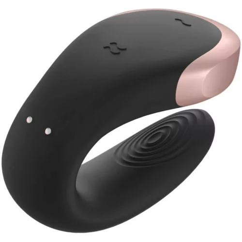 SATISFYER - Double Love luxus párvibrátor távirányítóval, újratölthető, fekete