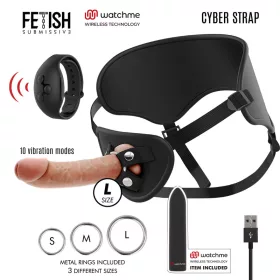   FETISH SUBMISSIVE – Cyber Strap távirányítós strap-on hám vibrációs dildóval és WATCHME technológiával