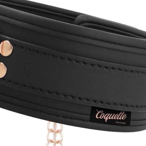 COQUETTE CHIC DESIRE – Nyakpánt mellbimbócsipesszel és lánccal, állítható, fekete