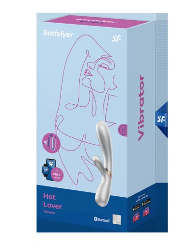 SATISFYER – Hot Lover újratölthető nyuszis vibrátor applikációval, melegítő funkcióval