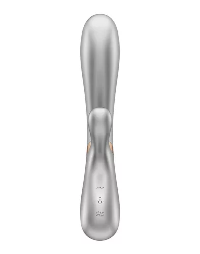 SATISFYER – Hot Lover újratölthető nyuszis vibrátor applikációval, melegítő funkcióval