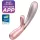 SATISFYER – Hot Lover újratölthető nyuszis vibrátor applikációval, melegítő funkcióval, rózsaszín-bézs