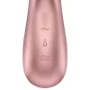 SATISFYER – Hot Lover újratölthető nyuszis vibrátor applikációval, melegítő funkcióval, rózsaszín-bézs