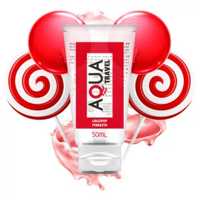   AQUA TRAVEL – Nyalóka ízesítésű vízbázisú síkosító, 50 ml