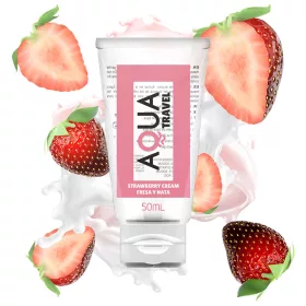   AQUA TRAVEL – Eperkrém ízesítésű vízbázisú síkosító, 50 ml