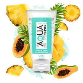   AQUA TRAVEL – Trópusi gyümölcs ízesítésű vízbázisú síkosító, 50 ml